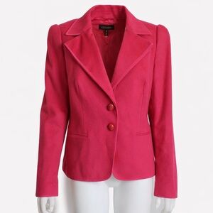 Escada Pink Cashmere Blazer Jacket Size 42 EUC